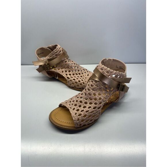 Blowfish Malibu Slingback Sandals Size 5 Big Girl Rose Gold - Picture 9 of 11